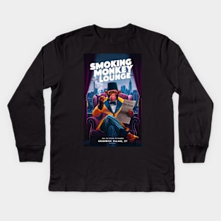 The Smoking Monkey Lounge Kids Long Sleeve T-Shirt